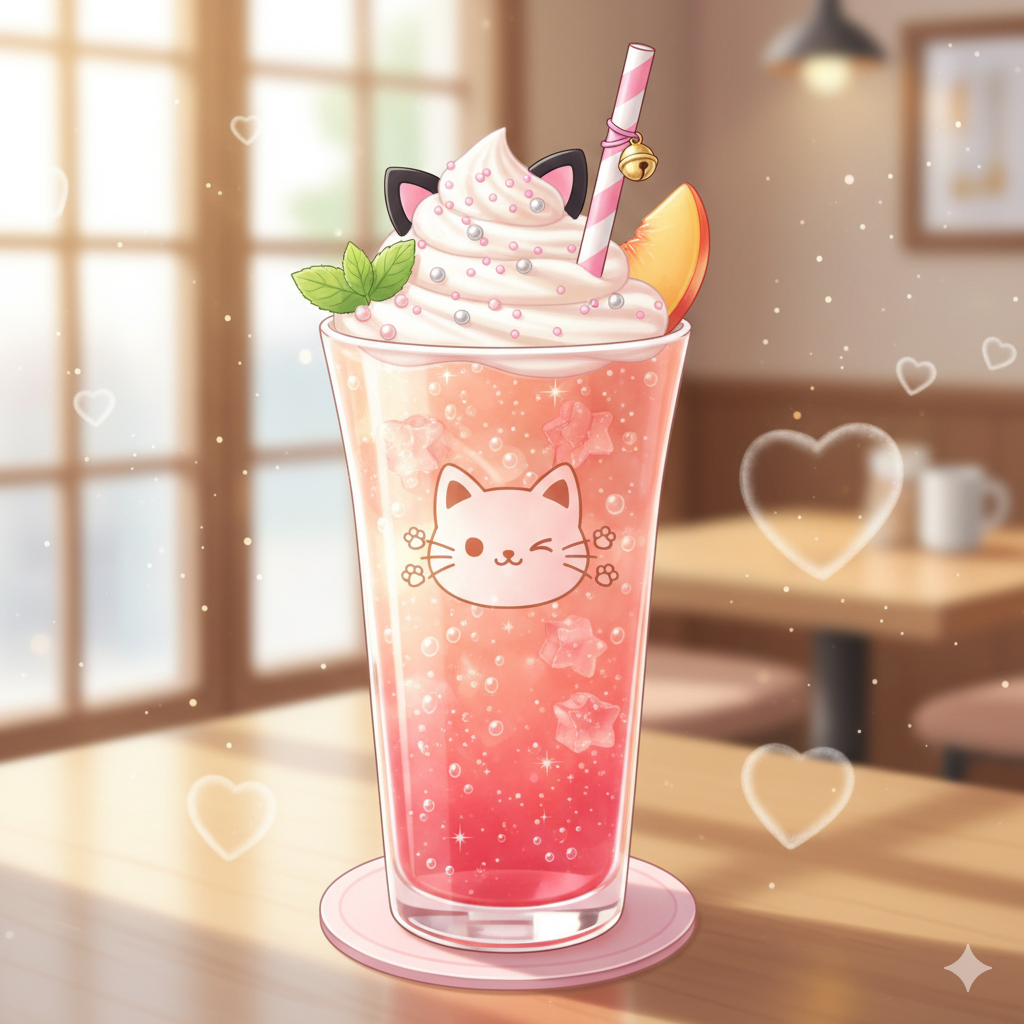 にゃんにゃんピーチソーダ